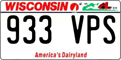 WI license plate 933VPS