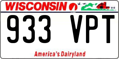 WI license plate 933VPT