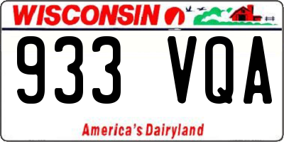 WI license plate 933VQA
