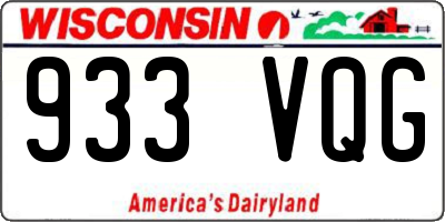 WI license plate 933VQG