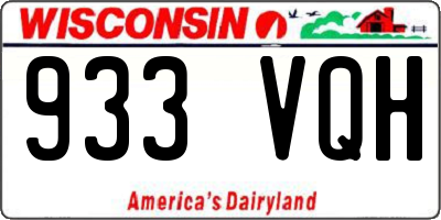 WI license plate 933VQH