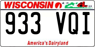 WI license plate 933VQI