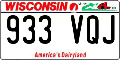 WI license plate 933VQJ