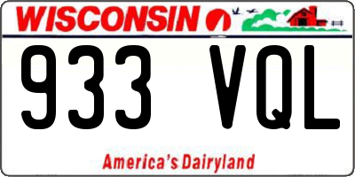 WI license plate 933VQL