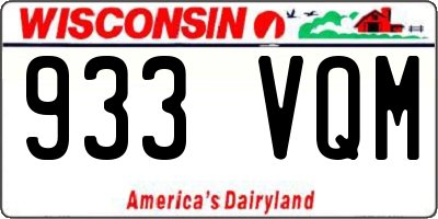 WI license plate 933VQM