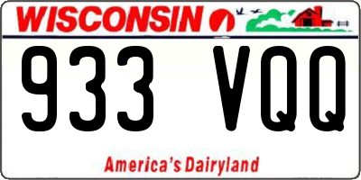 WI license plate 933VQQ