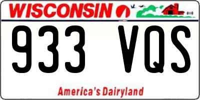 WI license plate 933VQS
