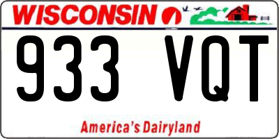 WI license plate 933VQT