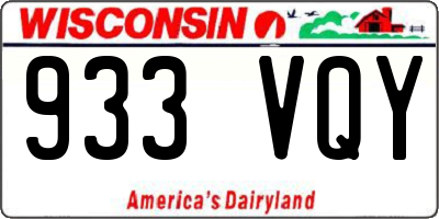 WI license plate 933VQY