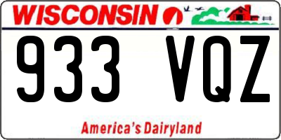 WI license plate 933VQZ