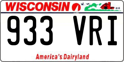 WI license plate 933VRI