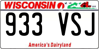 WI license plate 933VSJ