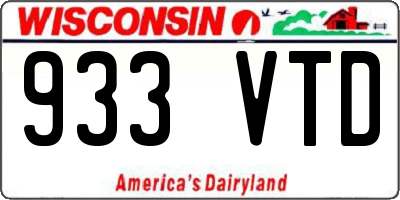 WI license plate 933VTD