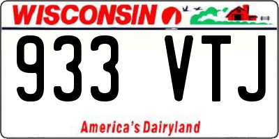 WI license plate 933VTJ
