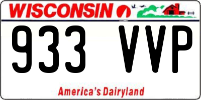 WI license plate 933VVP