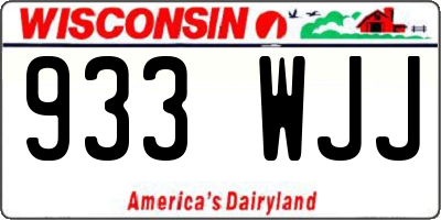 WI license plate 933WJJ