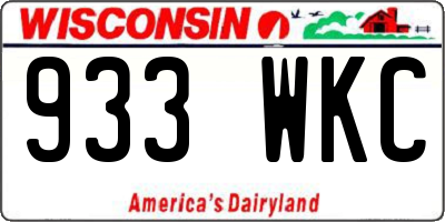 WI license plate 933WKC
