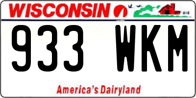 WI license plate 933WKM