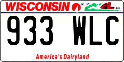 WI license plate 933WLC
