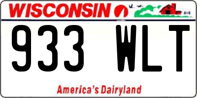 WI license plate 933WLT