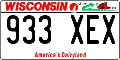 WI license plate 933XEX