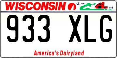 WI license plate 933XLG