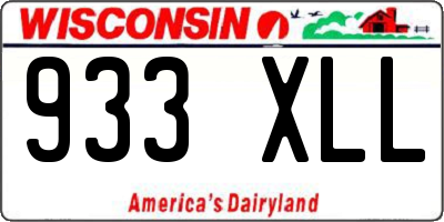 WI license plate 933XLL
