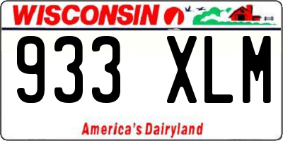 WI license plate 933XLM