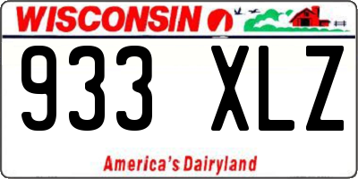WI license plate 933XLZ