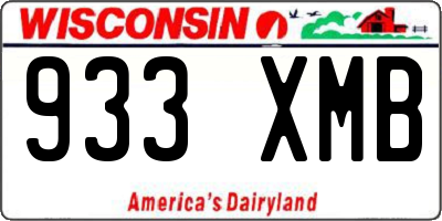 WI license plate 933XMB