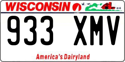 WI license plate 933XMV