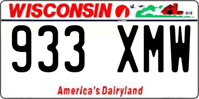 WI license plate 933XMW