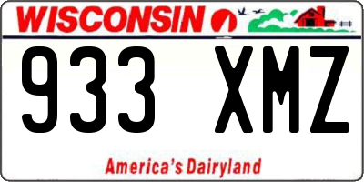 WI license plate 933XMZ