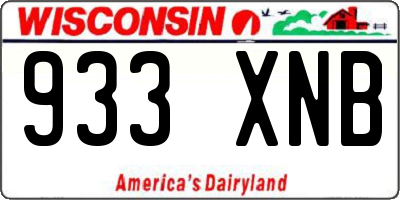 WI license plate 933XNB