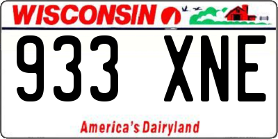 WI license plate 933XNE