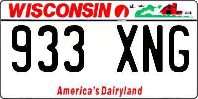 WI license plate 933XNG
