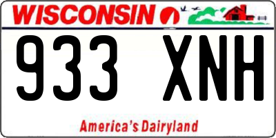 WI license plate 933XNH