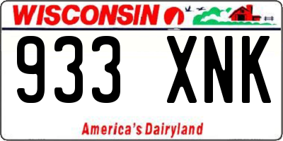 WI license plate 933XNK