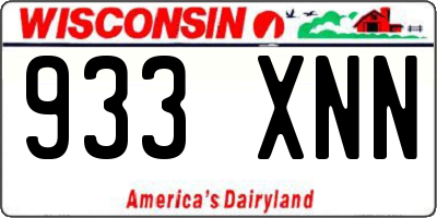 WI license plate 933XNN