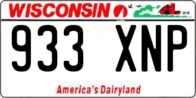 WI license plate 933XNP