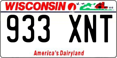 WI license plate 933XNT