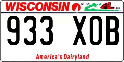 WI license plate 933XOB