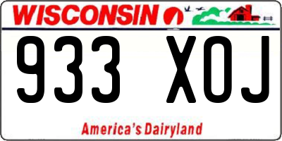 WI license plate 933XOJ