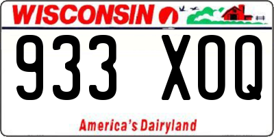 WI license plate 933XOQ