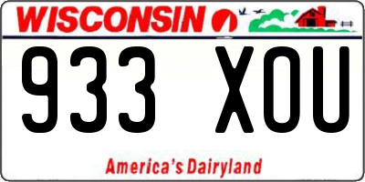 WI license plate 933XOU