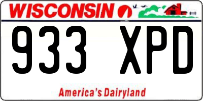 WI license plate 933XPD