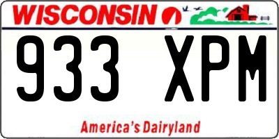 WI license plate 933XPM