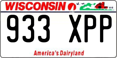WI license plate 933XPP