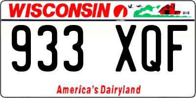 WI license plate 933XQF