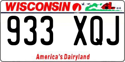 WI license plate 933XQJ